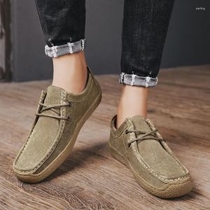 Sıradan Ayakkabı Marka Erkekler Nefes Alabilir Loafers Sneakers 2024 Moda Konforlu Düz El Yapımı Retro Leisure Dantel Up Salyangoz