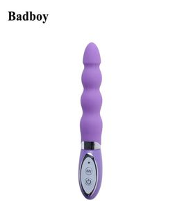 Badboy 10 Speed Mute Mute Mute Musher Vibrator Anal Beads Anal Butt Plug Vibrator Adul Anal Toys для женщин Силиконовые половые продукты2516322