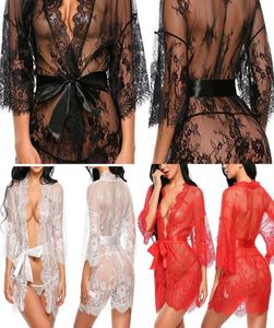 Kadın Tasarımcılar Giysileri 2021 Seksi iç çamaşırı hızlı satın al şeffaf dantel kesim robe5824503