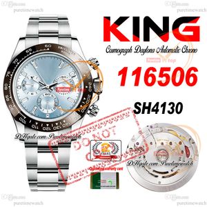 Продажа 116506 SA4130 Автоматический хронограф мужчина часы короля коричневая керамическая рамка Ледяной Блю Бриллиант Диал 904L OYSTESTEEL BRACETEL 72H SUPER EDITION SUPER EDITION