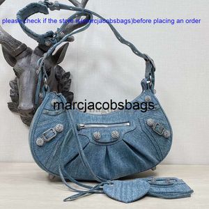 Balencig Bag Balencias B 7a Le Cagole Kadın Lady Bags Crossbody Motosiklet Lüks Tasarımcıları Orijinal Deri Cüzdan Çantası Vintage Timsah Denim Elmas R5IC