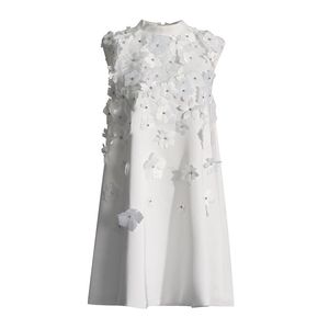 501 2024 Milan Runway Dress Spring Summer Sumveless Crew Sece Белые платья женские платья мода высокое качество Oulie
