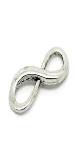 TSunshine Bileşenleri Konnektör Kavisli Yanlar Pürüzsüz Metal Gümüş Tonu Sonsuzluk Sembolü DIY mücevherleri yapmak için cazibe boncukları Bracele4635733