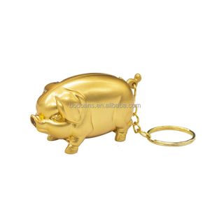 Jinzhucreative Golden Pig New Year Goods Metal Iatable Key Chain Lighter Open Flame сигарет более легкие сигареты набор оптом