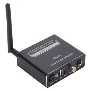 Microfone Digital Analog Coaxial para 3.5 Decodificação de áudio Receptor USB 5.0 Bluetooth com controle remoto