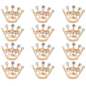 Broşlar Alaşım Kristal Taç Diamante Düğün Partisi Pageant Tiara Takım Broş Pin 2.8x2cm