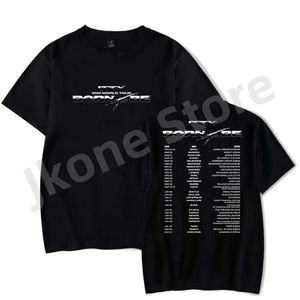 T-shirt maschile Itzy Born to Be Tour T-shirts New Merch Women Men Fashion Kpop Short Slve T T240508