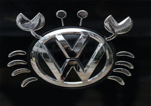 Komik 3D Yengeç Çıkartma Çıkartma Rozeti Emblem Araba Vinil Logo Çıkartmaları VW Herhangi bir Car9728772