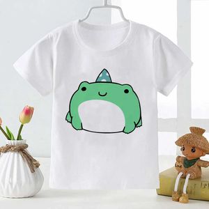 Футболки 2021 Новый продукт Frog Frog Frog Fort Fort Form Funny Graphic Summer Casual Detrens Clothing милая футболка для мальчиков с печать