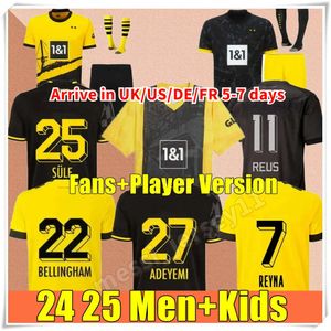 24 25 Futbol Formaları Reus Dortmunds 2023 2024 Borussia Haller Futbol Gömlek Bellingham Neongelb Hummels Brandt Erkek Çocuklar Özel Kit All