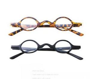 Kadınlar ve Erkekler Küçük Yuvarlak Okuma Gözlükleri Retro Gözlük Unisex Siyah Leopar Deri Kılıflı Okuma Gözlükleri 10 PCSLOT 7960688