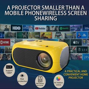 Проекторы 4K HD Mini Proctor Home Theatre Portable 3D Cinema Led Video Game Beam 1080p HD Port Intelligent Set Top Box Projector J240509