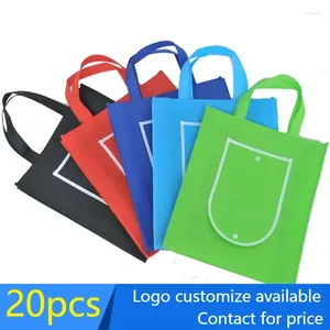 Borse di stoccaggio da 20 pezzi Arrivo non tessuto Shopping Shopping Eco promozionale Recile tote Mare stampa stampata stampata stampata