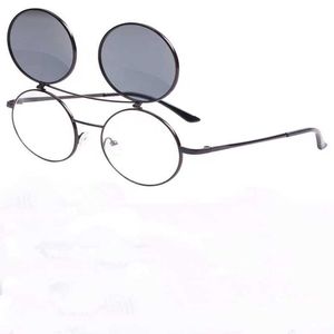 Корейская версия Круглые солнцезащитные очки Большие рамы
