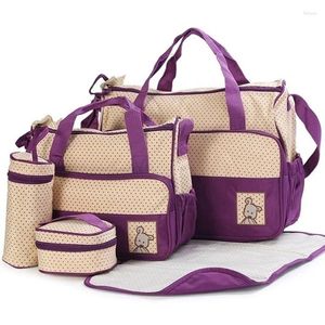 Omuz çantaları 5pcs/Set Bezi Çanta Takımları Anne Şişe Şişesi Tutucu Mumya Sepeti Çamya Bez bezelyesi hamile Arabası Setleri