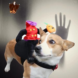 Köpek Giyim Komik Evcil Pet Cadılar Bayramı Kostüm Kabak ile Başsız Adam Üç Boyutlu ve Kedi Binicilik Giysileri