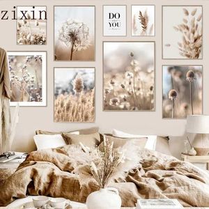 RS Beige Natural Wall Art Canvas Pant Print Print Creed Dandelion Artgrass Cow Canvas Картина настенные картинки для гостиной декоративной J240505