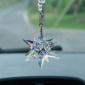 İç dekorasyonlar kristal meteor araba kolye lüks otomatik iç dekor araba aksesuarları için kızlar için araba aynası asılı süslemeler hediyeler T240509