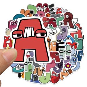 52pcs Cartoon Game Alphabet Adesivi per le tradizioni per laptop Skateboard Bike Bike Fridge Guitar Adesivo impermeabile Toys 240510