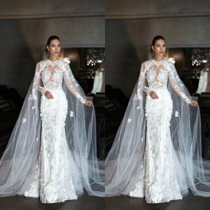 Exklusives Design Hochzeitswrap 2019 Tulle Cloak Lace Ladies Bridal Cape ärmellose Brautschal