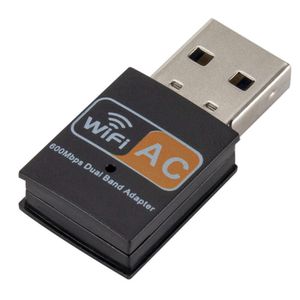 600 м двойной полосы 2.4G 5G Беспроводная сетевая карта Компьютер Внешний USB Wi -Fi Прием адаптер