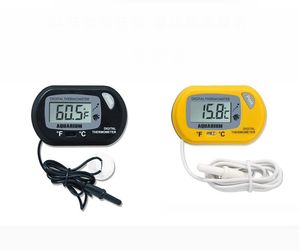 Dijital LCD Ekran Akvaryum Termometresi 2 Renkler Sürüngen Kaplumbağa Emiciler Pet Akvaryum Balık Tankı Sıcaklığı -50 ~ 70C GT Perakende Kutusu