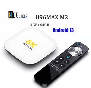 Новый 8K H96 Max M2 Продукт ТВ -коробка Android 13 БЕСПЛАТНАЯ пробная версия 4GB32GB/64GB 2GB16GB RK3528 2.4/5G WIFI6 1000M/LAN BT5.0 TV Box Android TV Box Set Top Box