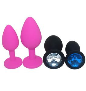 Rhinestone Butt Plug Plug Massager Erotic Sex Toys for Men Woman Produtos Adultos Plug Anal Silicone 174175748915