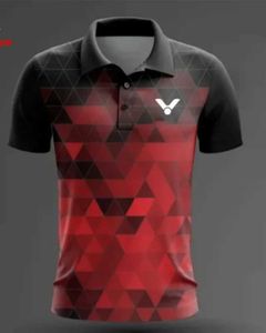 Erkek Tişörtleri 2024 Yaz Ucuz Badminton Gömlekleri Mens Sport Kısa Kollu Polo Gömlekleri Masa Tenis Tshirt Runnmen T-Shirt J240509