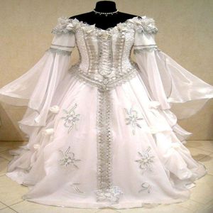 Ortaçağ gelinlik cadı celtic tudor rönesans kostümü Victoria gotik lotr larp ellefining wicca narnia pagan düğün elbisesi 268u
