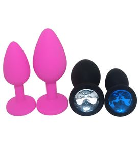 Rhinestone Butt Plug Plug Massager Erotic Sex Toys for Men Woman Produtos Adultos Plug Anal Silicone 174174506006