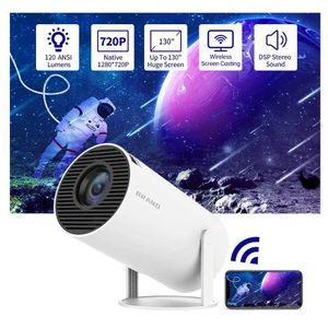 Проекторы Salange HY300 Smart Projector Android 11.0 Mini Portable 5G Wi -Fi Home Theatre 720p подходит для Samsung Apple Outdoor 1080p 4K Movie HDMI J240509