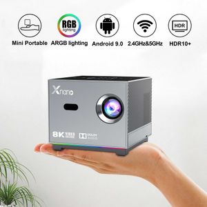 Проекторы XNANO X3 T972 Projector Electric Focused Light Touch Key Wi -Fi 5G Smart Home Cinema Portable Mini Projector J240509