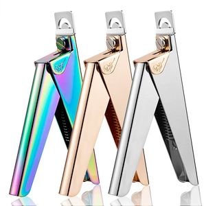 Yeni Paslanmaz Çelik UV Jel Yanlış Tırnak Uçları Düzenleyicisi Clipper Edge Cutter Nail Art Manicure U Word Rainbow Altın Gümüş Araçlar Paslanmaz Çelik Clipper