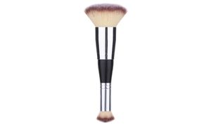 High Quality 1pcs Double Ended Makeup Brush Povento em pó Busher Eyeshadow Brush Contorno Cabelo sintético Cosmético Pincéis B41054445