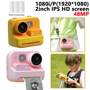 Цифровые камеры селфи-камера Мгновенный отпечаток HD 1080p с тепловой бумагой для девочек мальчиков в возрасте 3-12 игрушек подарки Рождество/День рождения/Праздник