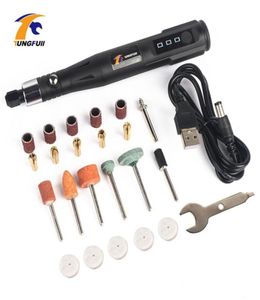 Dremel Aracı Mini Elektrikli Gravür Kalem Oyma Aracı Pilising Aksesuarları ile 15000rpm Polonya Zımparalama Aracı Seti Kit T20032531222349628