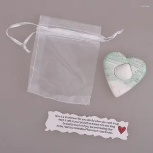 Parti Favor Pocket Hearing Heart Valentines Günü Hediye Reçine Craft Özel Teşvik Tebrik Kartı