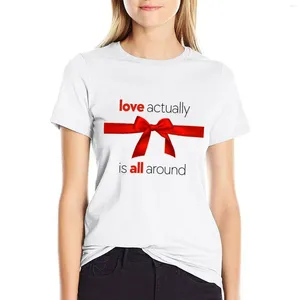 Polos femminile Love in realtà è tutto intorno - T -shirt del film vestiti anime anime estate