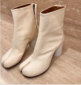 Tabi Boots Designer Shoes Толстая каблука круглая голова модных ботинок с нейтральными сапогами с раздель