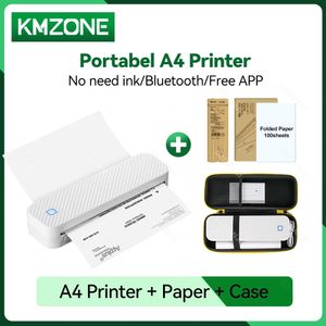 Портативный A4 Thermal Printer Bluetooth PDF Excel Word Document Printing Printing Blond Machine Roll Baper для Office/Work/Home/School 240430
