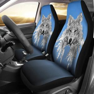 Copertini per seggiolini per auto Spirit Animal Wolf Cover set 2 Accessori per PC tappetini