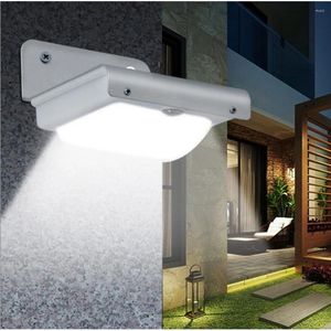 Duvar lambası 16led güneş ışığı açık IR sensörü su geçirmez pir hareket sokak çit bahçe güvenlik ışıkları enerji tasarrufu