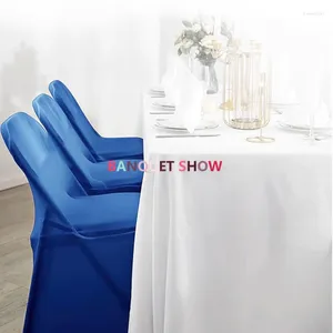 Sandalye Kraliyet Mavi Renkli Katlanır Düğün Ziyafet Etkinliği için Streç Deocrasyon için Kapak