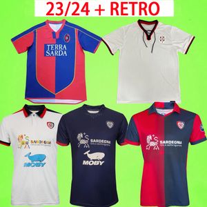 23 24 25 Cagliari futbol formaları ev uzak beyaz kırmızı 2024 2025 nandez makoumbou luvumbo lapadula deiola 1969 1970 03 04 futbol gömlek t retro 2003 2004 maglia da calcio