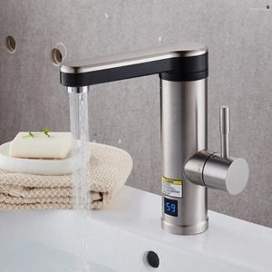 Banyo lavabo muslukları elektrik tanksız ısıtıcı musluk anında musluk paslanmaz çelik havza muslukları