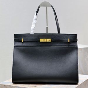 10A Дизайнерская сумка Черная коробка кожа с золотым оборудованием для просторной покупки с магнитной металлической застежкой - элегантная сумочка для каждого случая