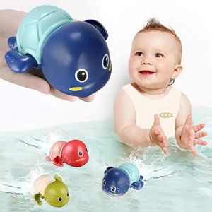 Игрушки для ванны милые плавающие черепаха плавающая завод рожденных малышей для ванны в дошкольной бассейне для детских подарков 240510