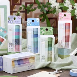 Подарочная упаковка 6Roll/Set Solid Color Washi ленточка наклейки