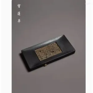 Чайные лотки лоток камень китайский китайский рисунок Phoenix Тизат кунгфу столовый чайный чайный прямоугольник